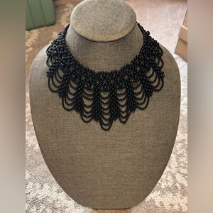 Elegant Black Beaded Necklace🖤